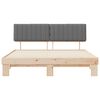 vidaXL Bedframe met Gevoerd Hoofdgedeelte Lichtgrijs 180 x 200 cm