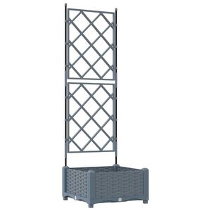 vidaXL Plantenbak Lichtgrijs 40 x 40 x 125,5 cm PP