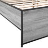 vidaXL Bedframe bewerkt hout metaal grijs sonoma eiken 150x200 cm