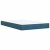 vidaXL Boxspring met matras fluweel blauw 120x200 cm