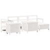 vidaXL 7-delige Loungeset massief grenenhout wit