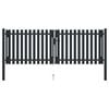 vidaXL Dubbele poort met deur staal 300x100 cm antraciet