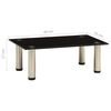 vidaXL Tv-meubel 40x35x17 cm gehard glas zwart
