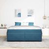 vidaXL Bedframe met matras Donkerblauw 180 x 200 cm Stof