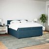 vidaXL Boxspring met matras fluweel blauw 200x200 cm