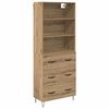 vidaXL Hoge kast 2 pcs Artisan Eiken 69,5 x 34 x 180 cm Bewerkt hout