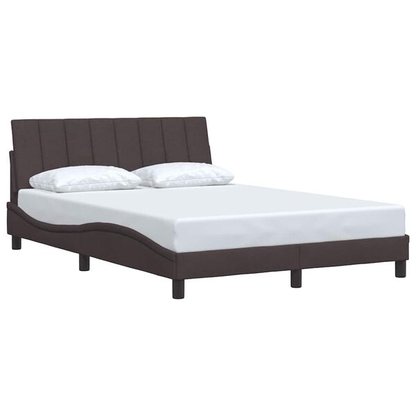 vidaXL Bedframe zonder matras "Hanko" 120x200 cm stof donkerbruin