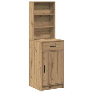 vidaXL Hoge kast met lade Artisan Eiken 41 x 40 x 135 cm Bewerkt hout