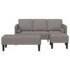 vidaXL Bankstel met kussen 2 pcs Taupe Polyester