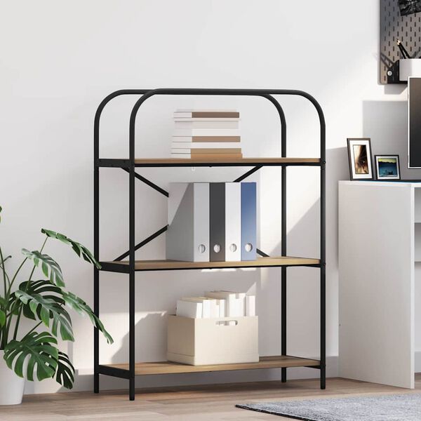 vidaXL Boekenkast Artisan Eiken 80 x 30 x 109 cm Bewerkt hout