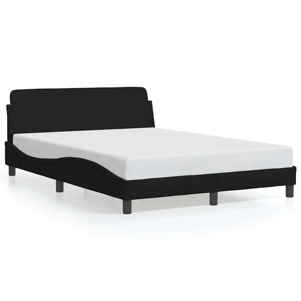 vidaXL Bedframe "Dover" stof zwart 140x200 cm