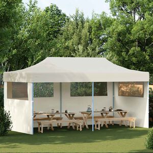 vidaXL Partytent pop-up inklapbaar 3x6 m cr&egrave;me