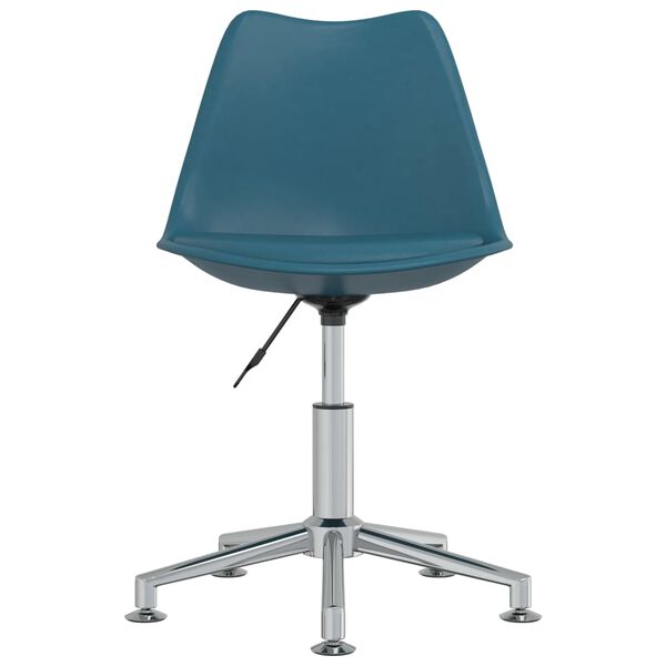 vidaXL Eetkamerstoel draaibaar kunstleer turquoise