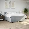 vidaXL Boxspring met matras stof lichtgrijs 180x200 cm