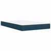 vidaXL Boxspring met matras fluweel donkerblauw 120x200 cm