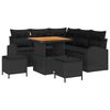 vidaXL Tuin Sofa Set 8 st 7-Aantal zitplaatsen Zwart