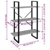 vidaXL Boekenkast 80x30x105 cm bewerkt hout betongrijs