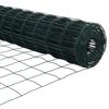vidaXL Hek met Paal Groen 0,4 x 10 m Staal en PVC