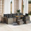 vidaXL Tuin Sofa Set met kussen met opslag met kussen 10 pcs Grijs