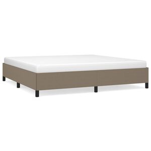 vidaXL Bedframe zonder matras stof taupe 200x200 cm