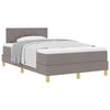 vidaXL Boxspringbed met matras met hoofdeinde Taupe 120 x 200 cm Stof