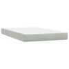 vidaXL Boxspring met matras en LED fluweel lichtgrijs 120x220 cm