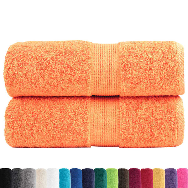 vidaXL Premium washandjes SOLUND 2 stuks oranje 30x30 cm 600 g/m2