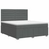 vidaXL Boxspringbed met matras Donkergrijs 140 x 200 cm Stof