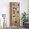 vidaXL Hoge kast met lade 2 pcs Artisan Eiken Bewerkt hout