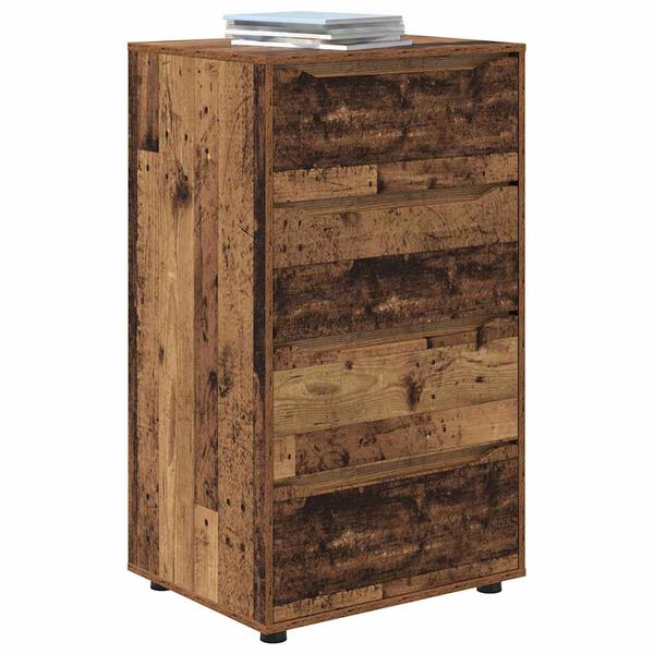 vidaXL Opslagkasten 2 pcs Oud Hout 60 x 48 x 105 cm Bewerkt hout
