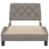 vidaXL Bedframe zonder matras 90x190 cm stof taupe