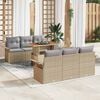 vidaXL Tuin Sofa Set met kussen 7 pcs beige en lichtgrijs