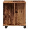 vidaXL Tv-meubel met wieltjes 80x40x45 cm bewerkt hout oud houtkleurig