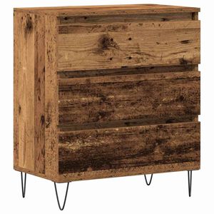 vidaXL Dressoir Oudhout 60 x 35 x 70 cm Bewerkt hout