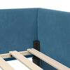 vidaXL Hoekbedframe met hoofdeinde Blauw 80 cm x 200 cm Fluweel