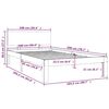 vidaXL Bedframe massief grenenhout 100x200 cm