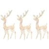 vidaXL Kerstversiering rendier 3 st meerkleurig 128 cm acryl