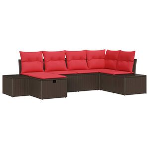 vidaXL Bankstel 4 st poly rattan