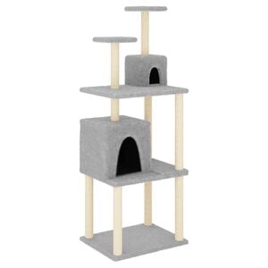 vidaXL Kattenmeubel met sisal krabpalen 167 cm lichtgrijs