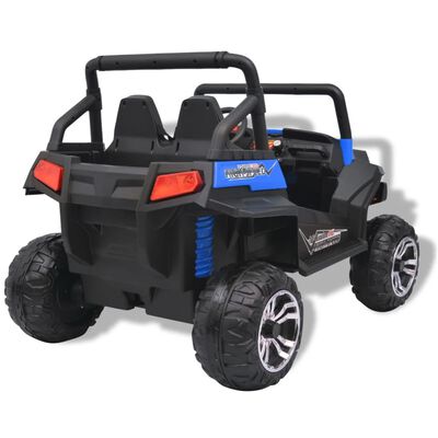 vidaXL Elektrische speelgoedauto voor 2 personen blauw en zwart XXL
