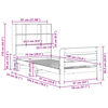vidaXL Bedframe zonder matras massief grenenhout wasbruin 75x190 cm
