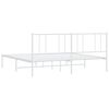 vidaXL Bedframe met hoofdbord metaal wit 180x200 cm