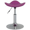 vidaXL Barkruk verchroomd staal en kunstleer paars