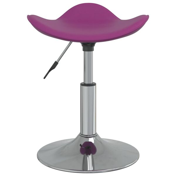 vidaXL Barkruk verchroomd staal en kunstleer paars
