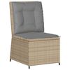 vidaXL 7-delige Loungeset met kussens poly rattan beige