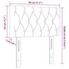 vidaXL Hoofdbord 80x7x78/88 cm stof donkergrijs
