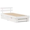 vidaXL Bedframe met hoofdeinde Wit 90 x 190 cm Massief grenenhout