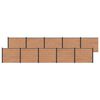 vidaXL Hekpaneel 10 st 1692 x 146 cm WPC en Aluminium Bruin