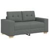 vidaXL Loveseat bank 160x77x82 cm stof donkergrijs