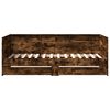 vidaXL Slaapbank met lades zonder matras 90x200 cm gerookt eikenkleur
